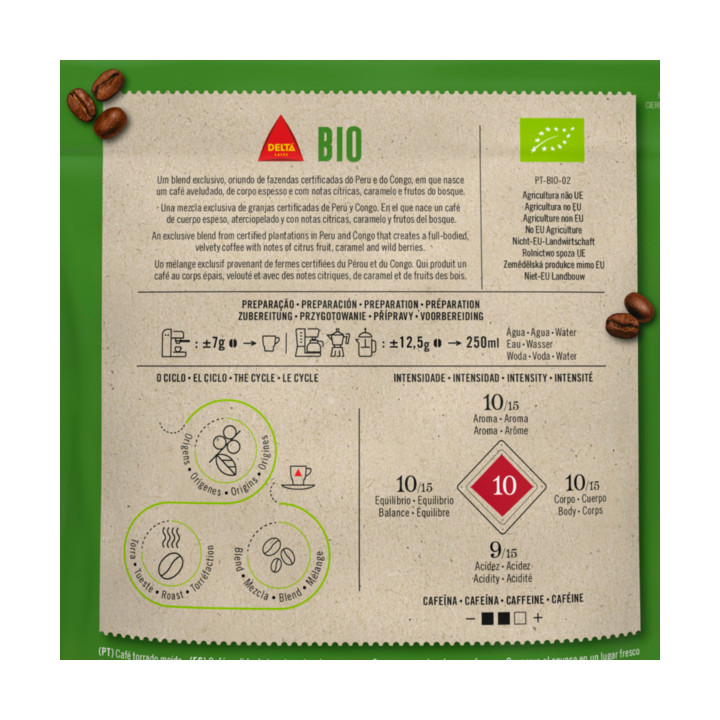 Delta Bio Coffee Molido 220 Gr